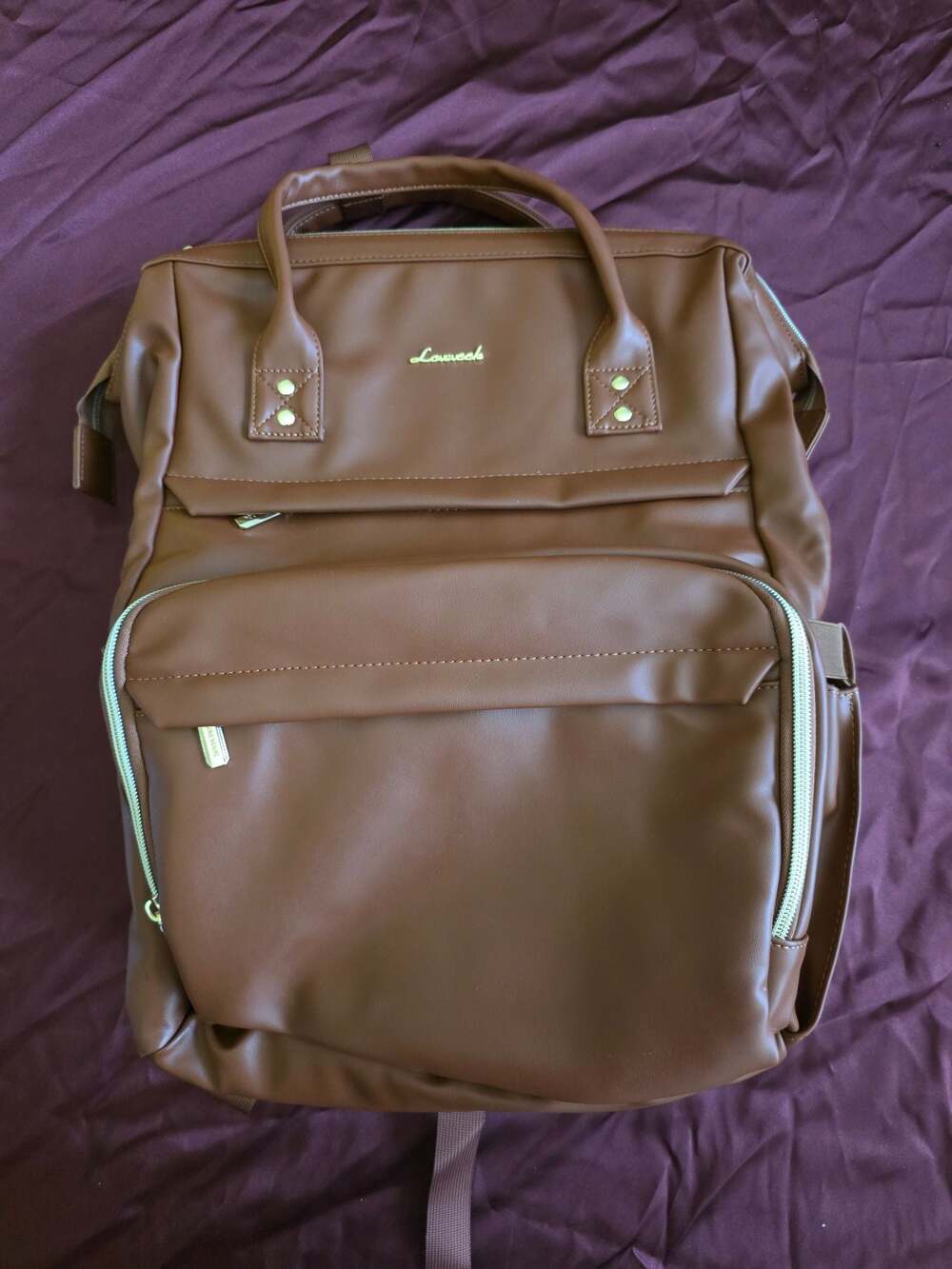 LOVEVOOK PU Leather Laptop Backpack Model VYWB1750LK16L